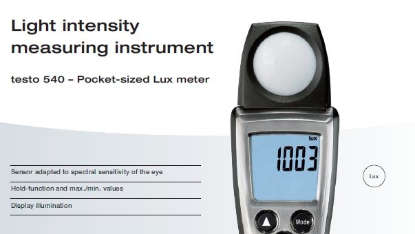 Testo Lux Meter & Sound Level Meter